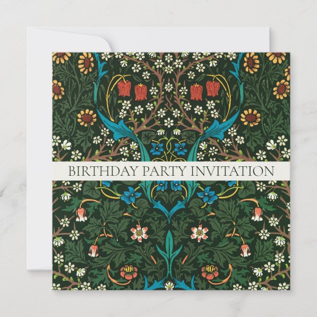 INVITATION WILLIAM MORRIS ANNIVERSAIRE (Devant)