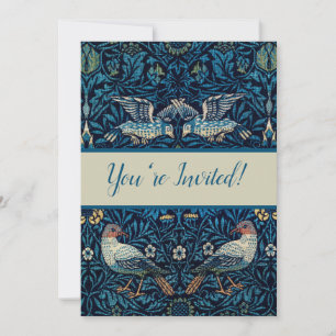 Invitation William Morris Blue Birds Tapestry Classic