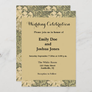 Invitation William Morris Chrysanthemum Fleur d'âge