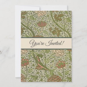Invitation William Morris Cray Fleur de Sauge Floral Botaniqu