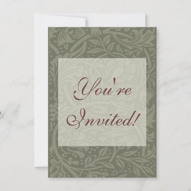 Invitation William Morris Daffodil Papier peint floral (Devant)