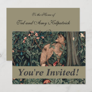 Invitation William Morris Faune sauvage Fox