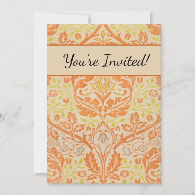 Invitation William Morris Golden Bough Tapestry Motif (Devant)