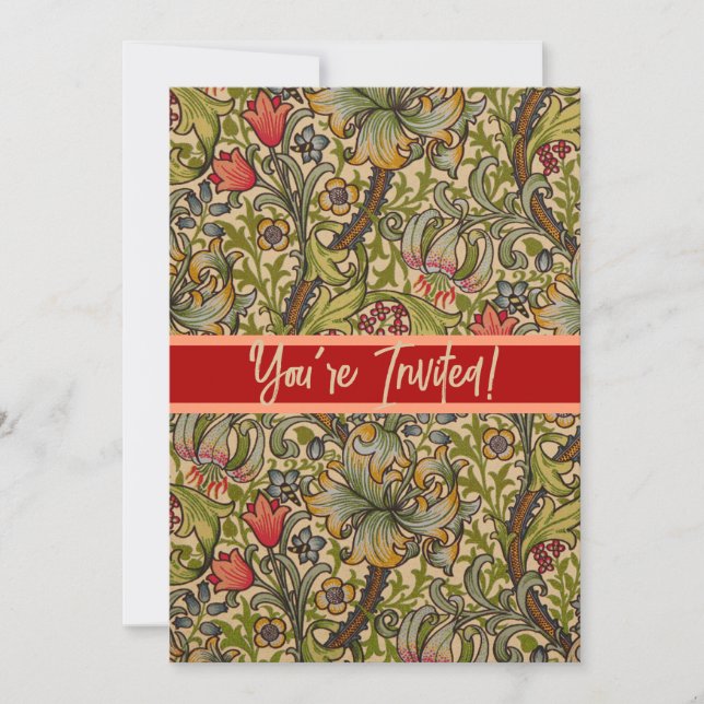 Invitation William Morris Golden Lily (Devant)
