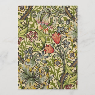 Invitation William Morris Golden Lily Motif restauré