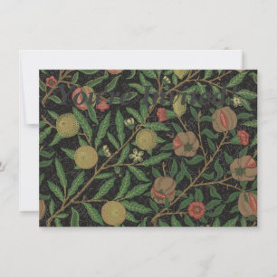 Invitation William Morris grenade classique fruits