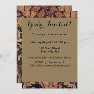 Invitation William Morris Honeysuckle Classic English Art