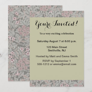 Invitation William Morris Jasmine Motif de fleurs