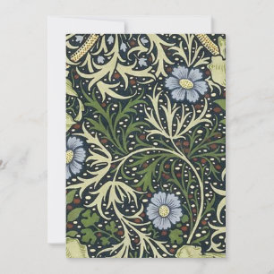 Invitation William Morris Motif d'algues