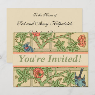 Invitation William Morris Trellis Design classique de papier 