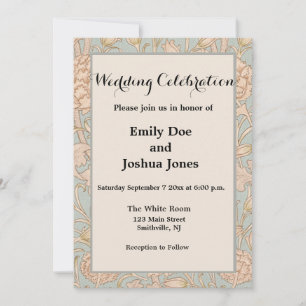 Invitation William Morris Wild Tulip Fleur Design Floral