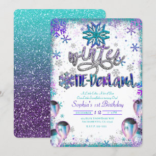 Invitation Winder One-derland Wonderland Fête d'anniversaire