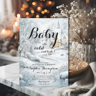Invitation Winder Wonderland Classic Chic Neutral Baby shower