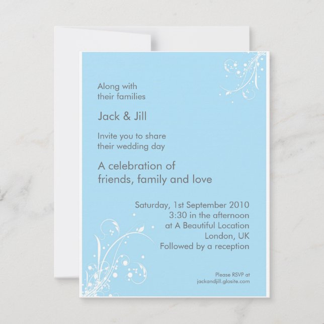 Invitation Windwhisp (bleu clair) 4,25x5,25 (Devant)