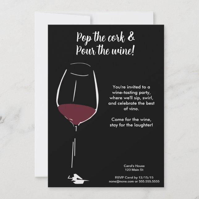 Invitation Wine Tasting Party (Devant)