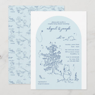 Invitation Winnie le Baby shower Boy Pooh de 40 hectares