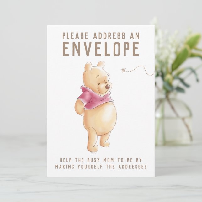 Invitation Winnie le Baby shower Citrouille de récolte de l'a (Debout devant)