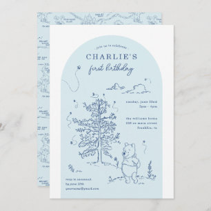 Invitation Winnie l'Pouoh 40 acres Boy Boy Anniversaire