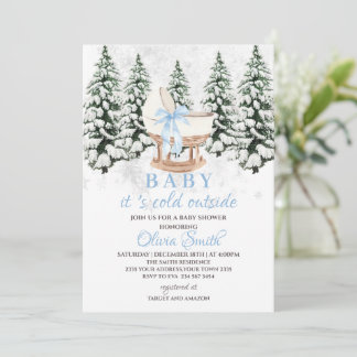 Invitation Winter Baby It's Cold Outside Baby Shower