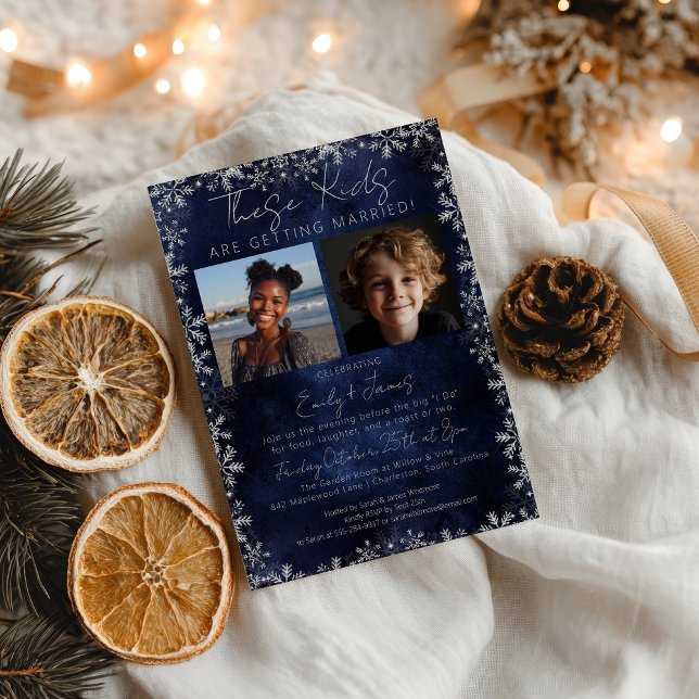 Invitation Winter Christmas These Kids  Rehearsal Dinner (Winter Christmas These Kids Rehearsal Dinner Invitation)