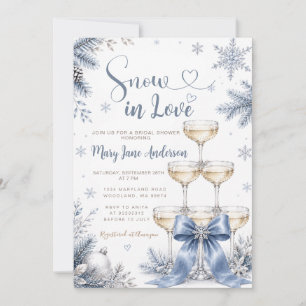 Invitation WINTER Mariage amoureux sous la neige Shower de ma