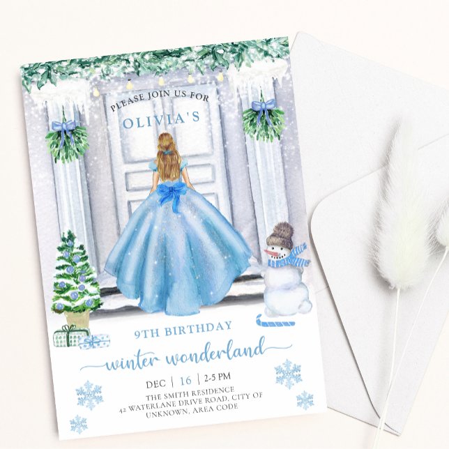Invitation Winter merveilleland Noël Anniversaire de enfant i (Créateur téléchargé)