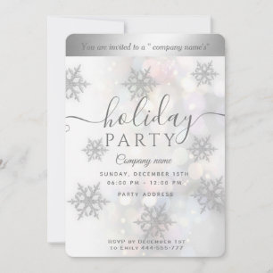 Invitation Winter merveilleux entreprise Fête de vacances Inv