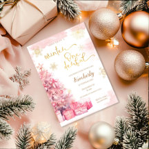 Winter Onederland Girl Rose or 1er anniversaire
