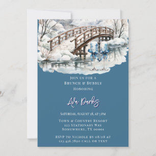 Invitation Winter Pont en bois Pond en bois Brunch & Bubbly
