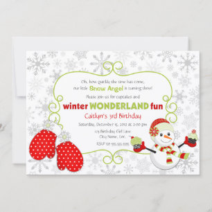 Invitation Winter Wonderland Anniversaire
