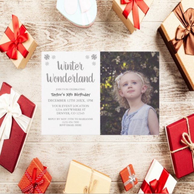 Invitation Winter Wonderland Anniversaire de enfant (Créateur téléchargé)