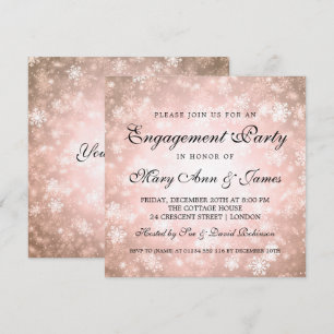 Invitation Winter Wonderland Élégante Partie d'engagement Cui