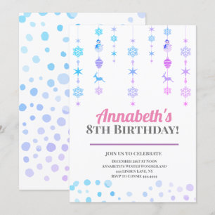 Invitation Winter Wonderland Fête d'anniversaire