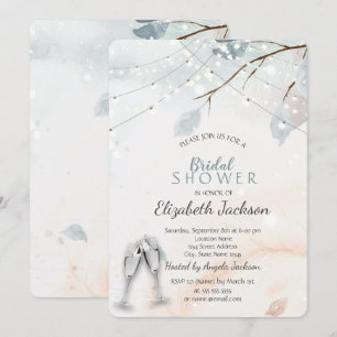Invitation Winter Wonderland, Fête des mariées des branches d
