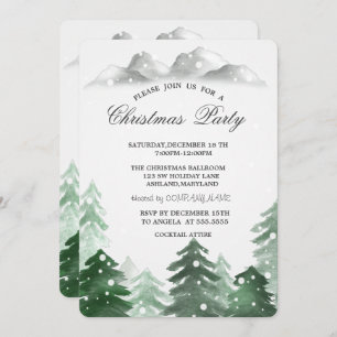 Invitation Winter Wonderland Forest Noël Party