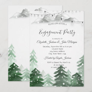Invitation Winter Wonderland Fotest, Fiançailles String Light