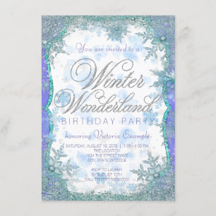 Invitation Winter Wonderland Froid Anniversaire Party