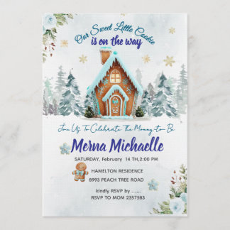 Invitation Winter wonderland Gingerbread Baby Shower