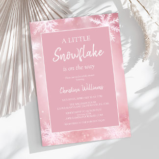 Invitation Winter Wonderland Girl Baby shower
