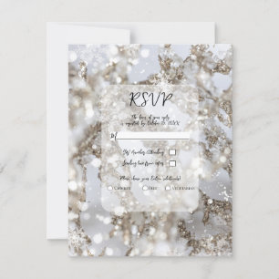 Invitation Winter Wonderland Icicle Glitz Mariage RSVP