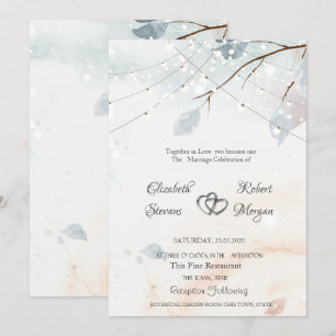 Invitation Winter Wonderland, Mariage de branche d'arbre