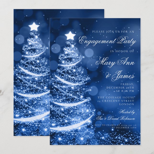 Invitation Winter Wonderland Noël (Devant / Derrière)