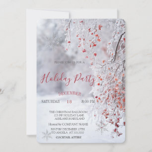 Invitation Winter Wonderland Paysage Neige Noël