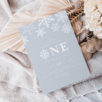 Winter Wonderland Snowflake Boys Blue Birthday