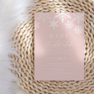 Invitation Winter Wonderland Snowflake Girl Baby shower