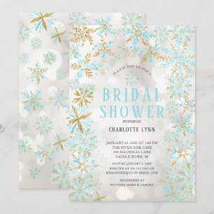 Invitation Winter Wonderland Snowflakes Fête des mariées