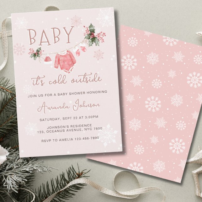 Invitation Winter Wonderland Son Baby shower Froid Extérieur (Créateur téléchargé)