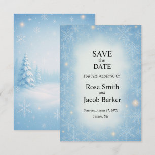 Invitation Winter Wonderland Wedding Enregistrer la date