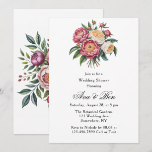 Invitation Winterberry Primrose Paint Floral Wedding shower