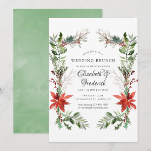 Invitation Wintertide Woodland Noël Mariage Brunch